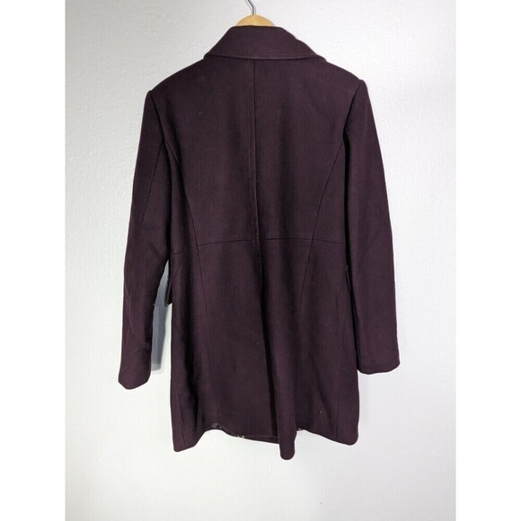 Ann Taylor Loft Purple Wool Peacoat Double Breasted Size 8 - Picture 2 of 6